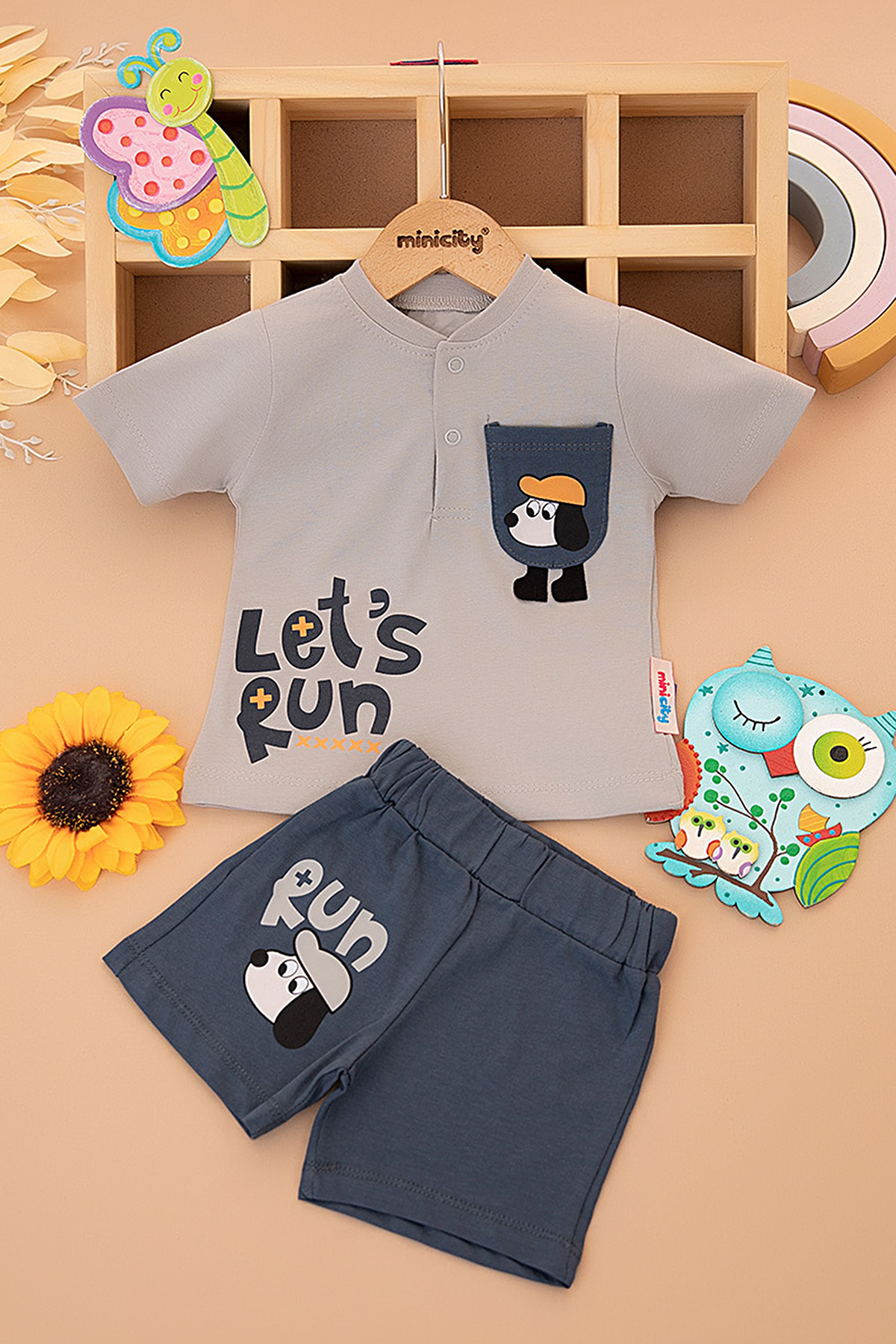 Erkek Bebek Lets Run Şortlu Takım   25187 (9 24 Ay)