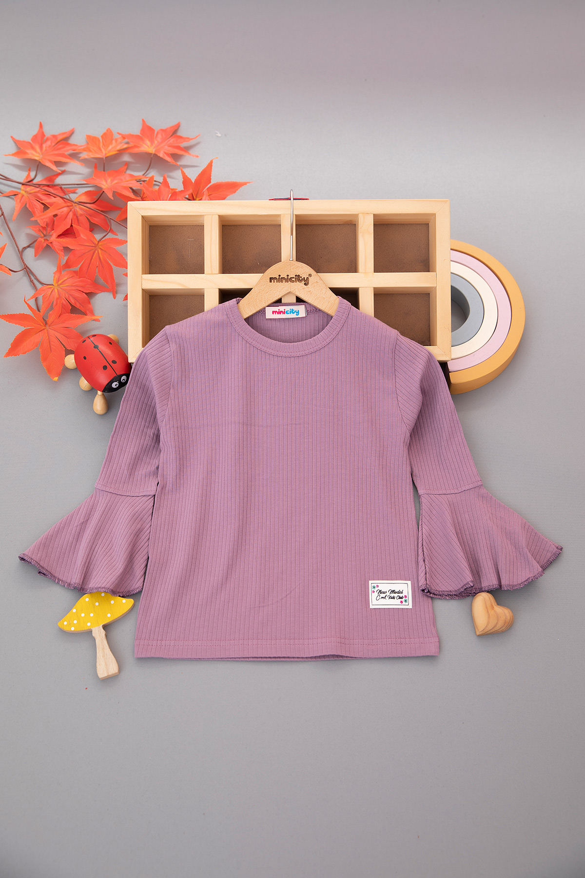 Kız Çocuk Fitilli Düz Renkli Sweat   190450 (3 12 Yaş)