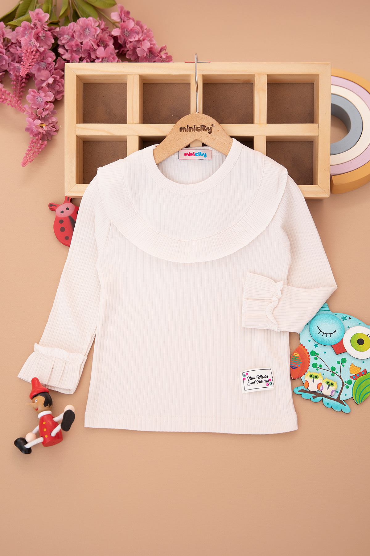 Kız Çocuk Yakası Fırfırlı Sweat   190460 (3 12 Yaş)