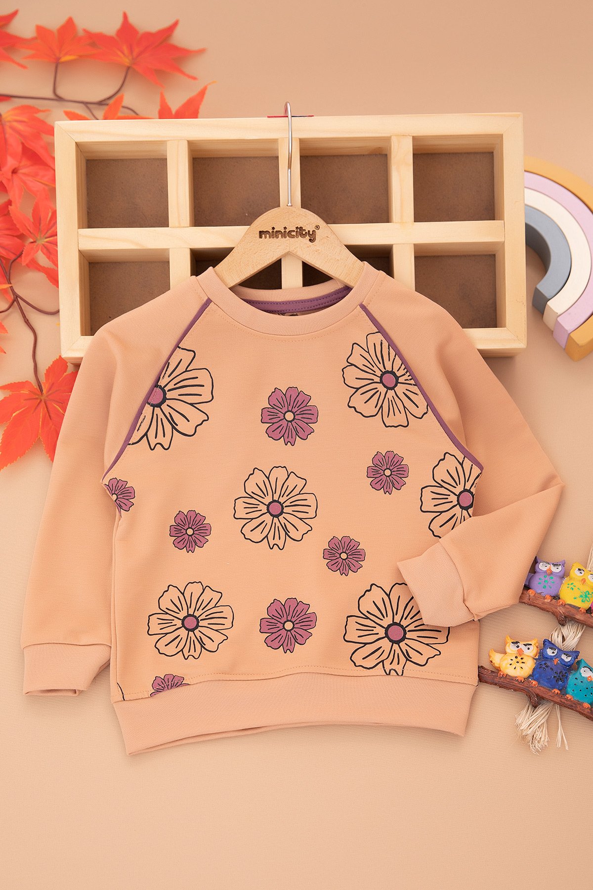 Kız Çocuk Papatya Baskılı Sweat   190465 (3 12 Yaş)
