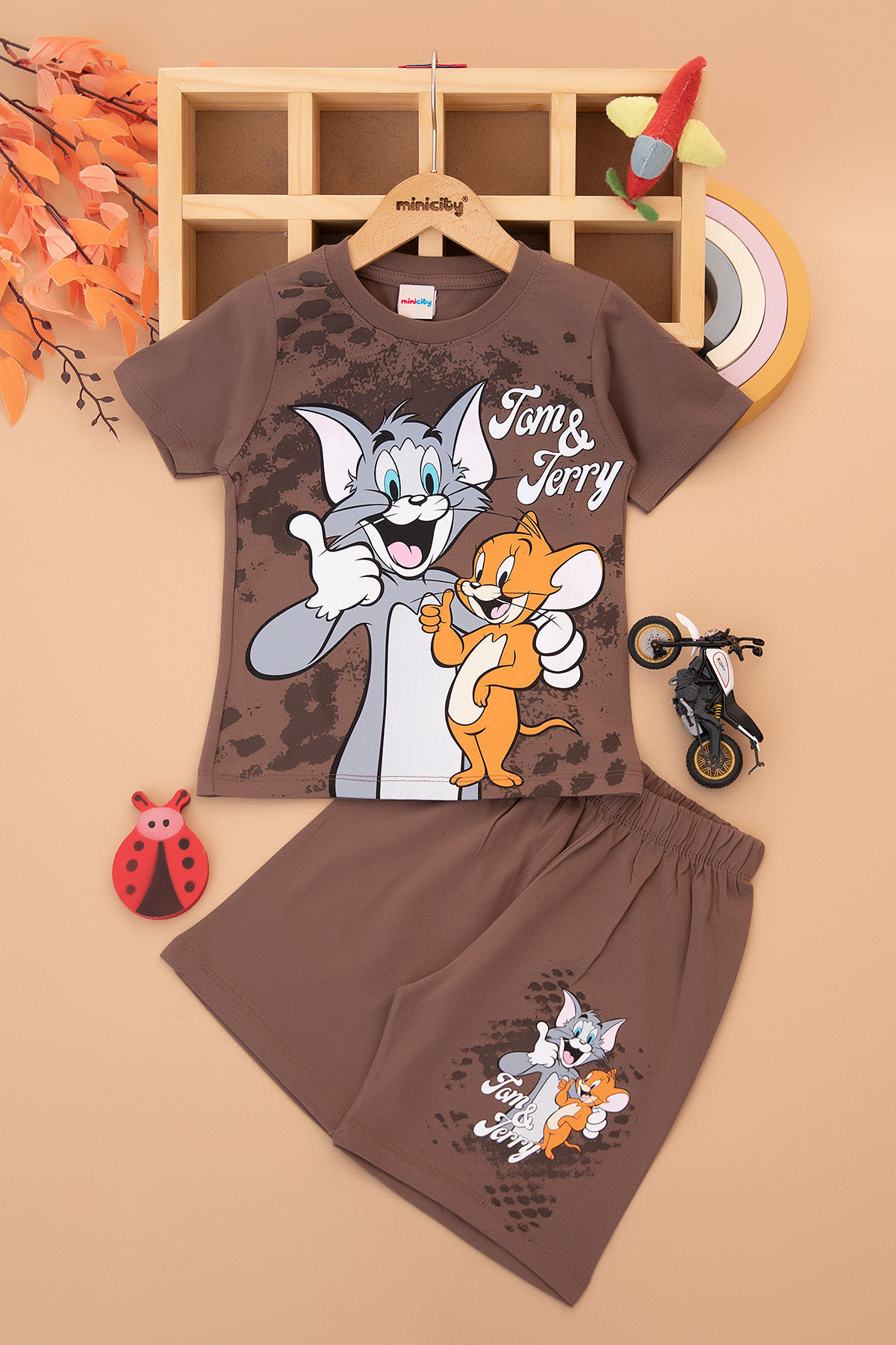 Erkek Çocuk Tom Jerry Şortlu Takım   7611 (3 10 Yaş)