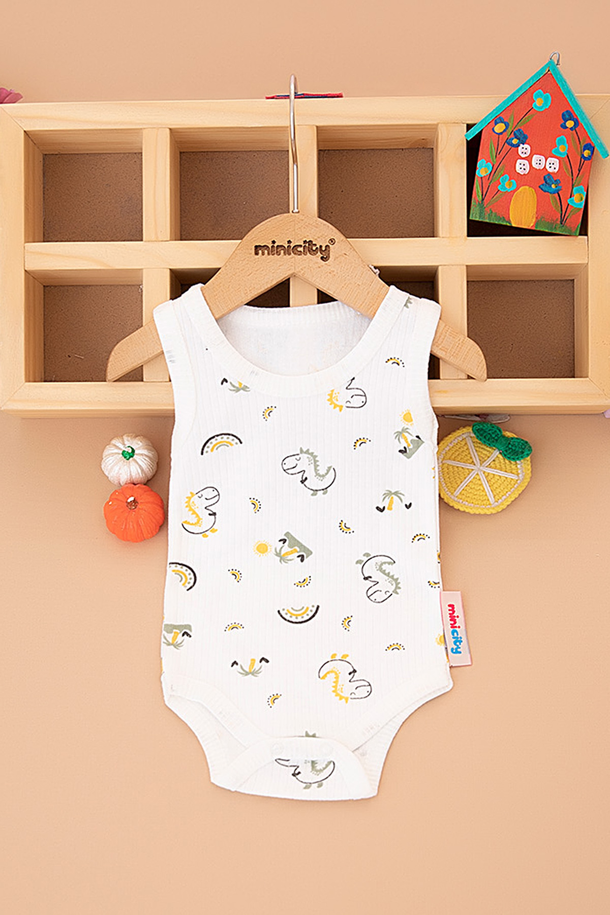 Bebek Desenli Raporlu Askılı Body   8274