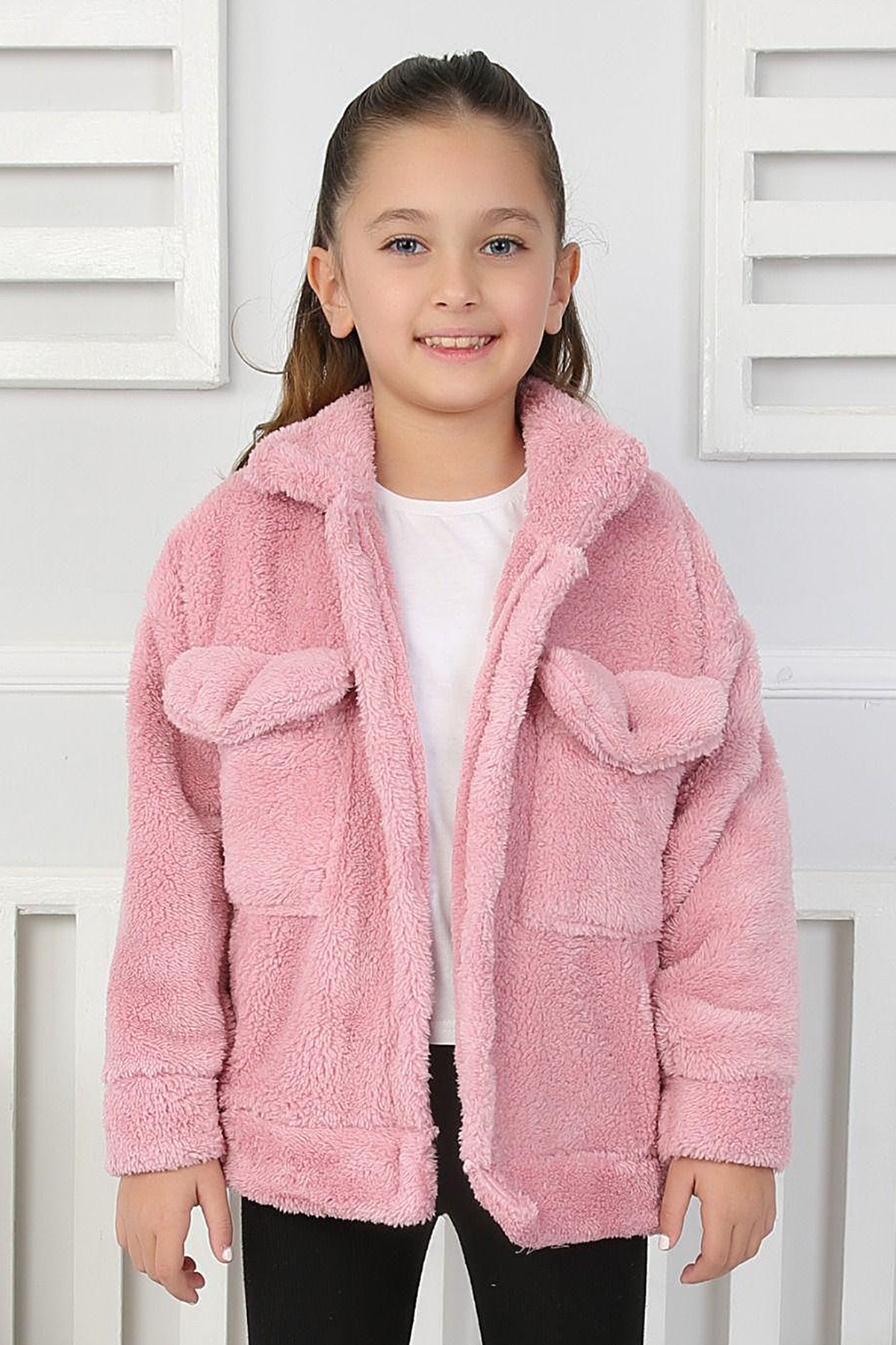 Kız Çocuk Kuromi Baskılı Peluş Mont   8030 (3 10 Yaş)