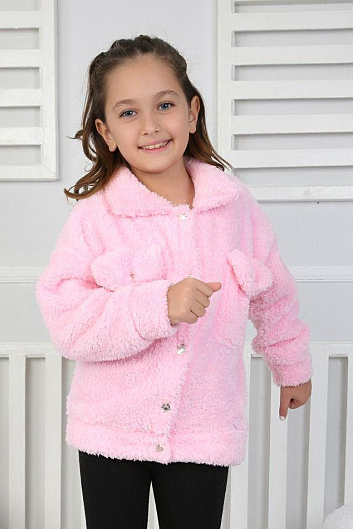 Kız Çocuk Kuromi Baskılı Peluş Mont   8030 (3 10 Yaş)