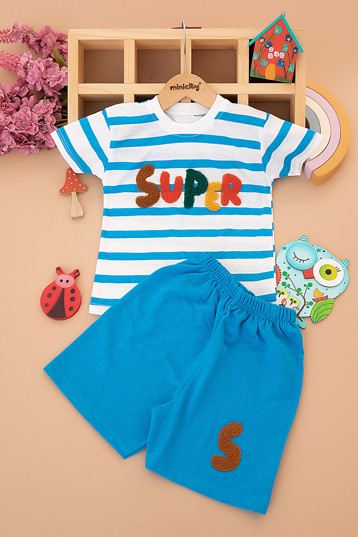 Erkek Çocuk Süzene Super Nakışlı Şortlu Takım (2 5 Yaş)