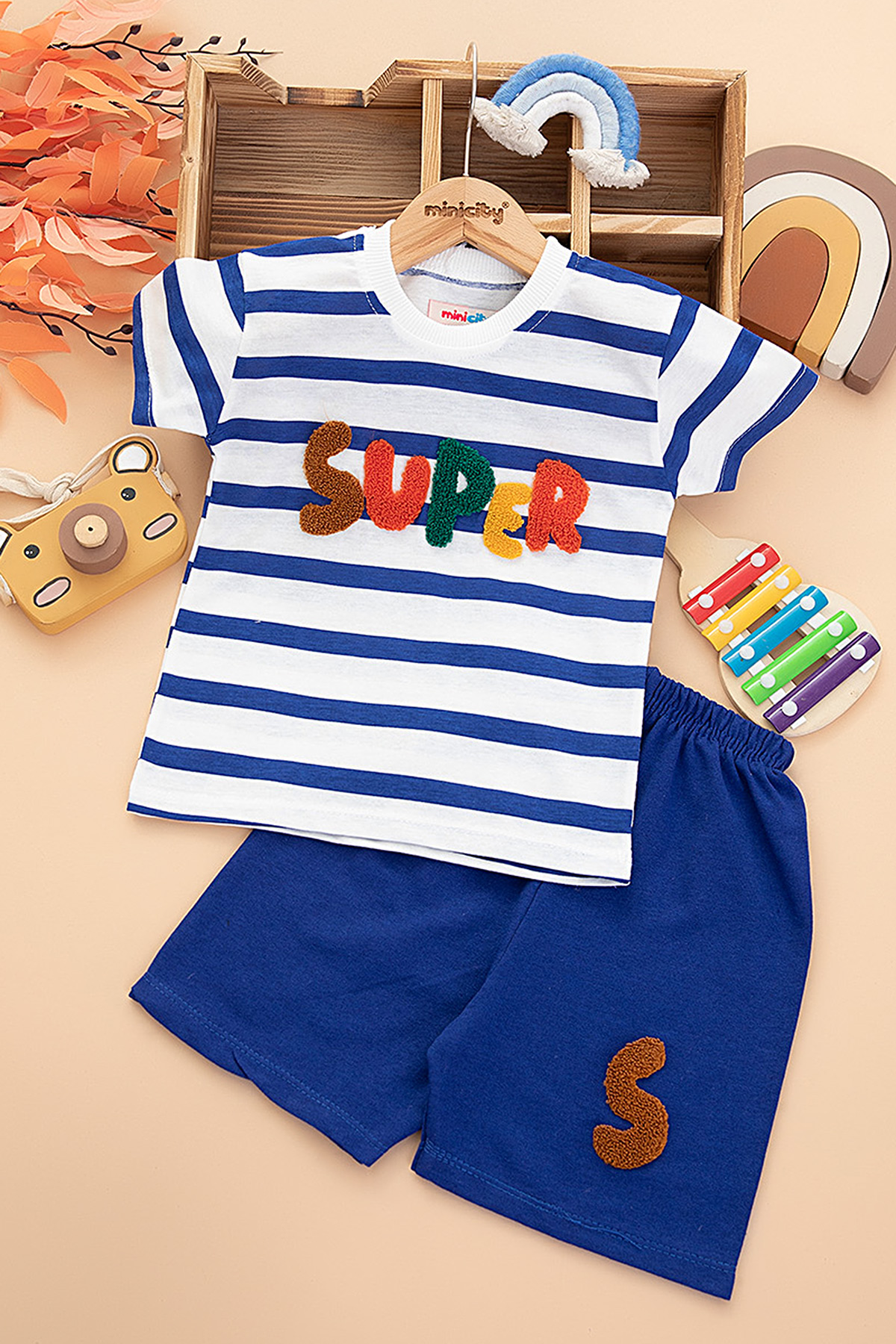 Erkek Çocuk Süzene Super Nakışlı Şortlu Takım (2 5 Yaş)