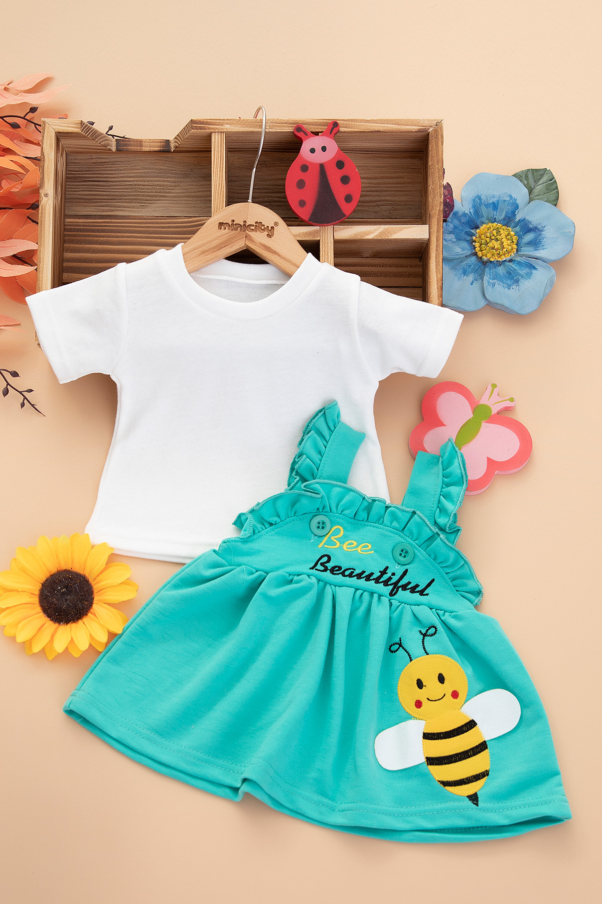 Kız Bebek Arılı Badili Penye Jile   0012 (3 12 Ay)