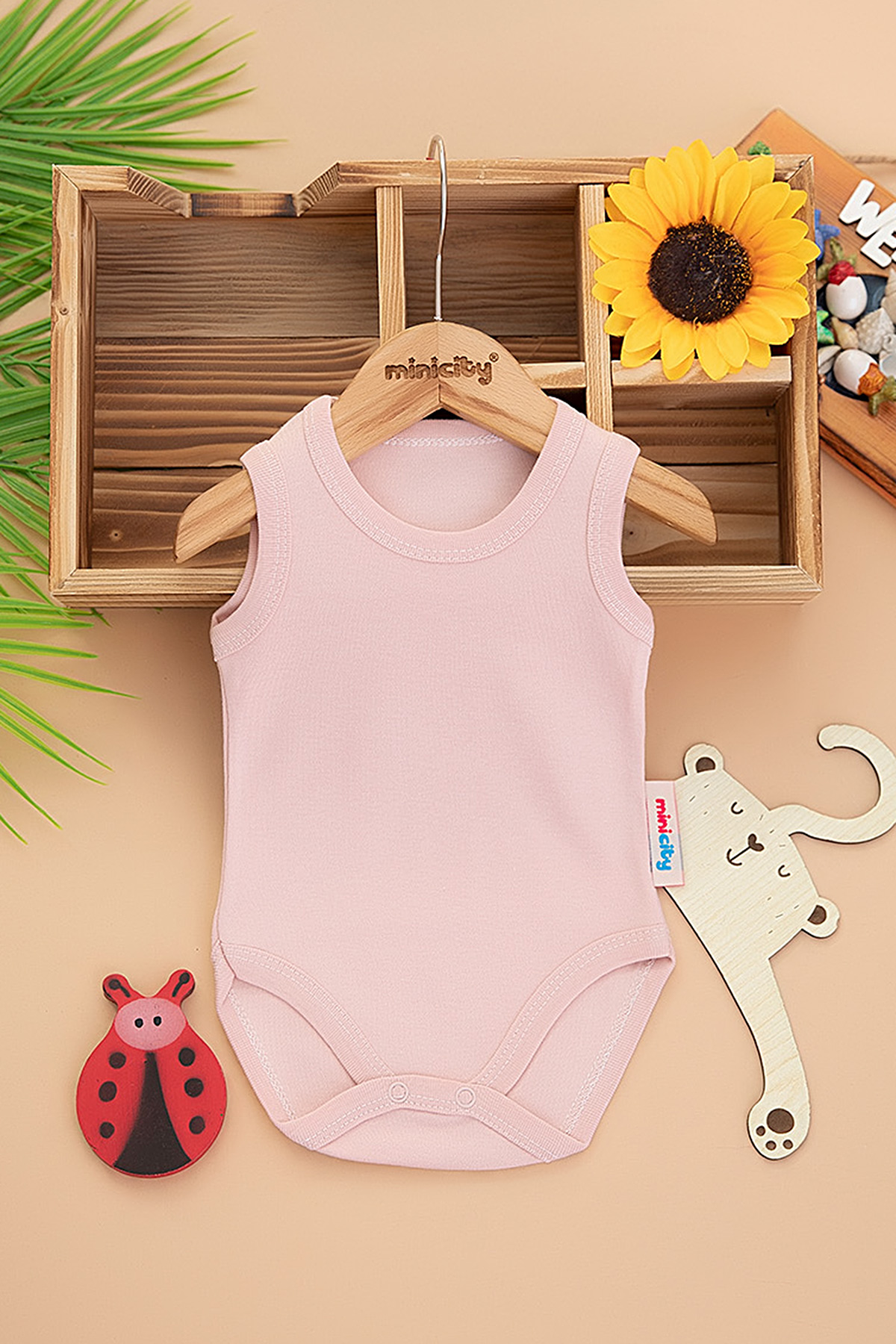 Bebek Düz Çıtçıtlı Atlet Body   7076