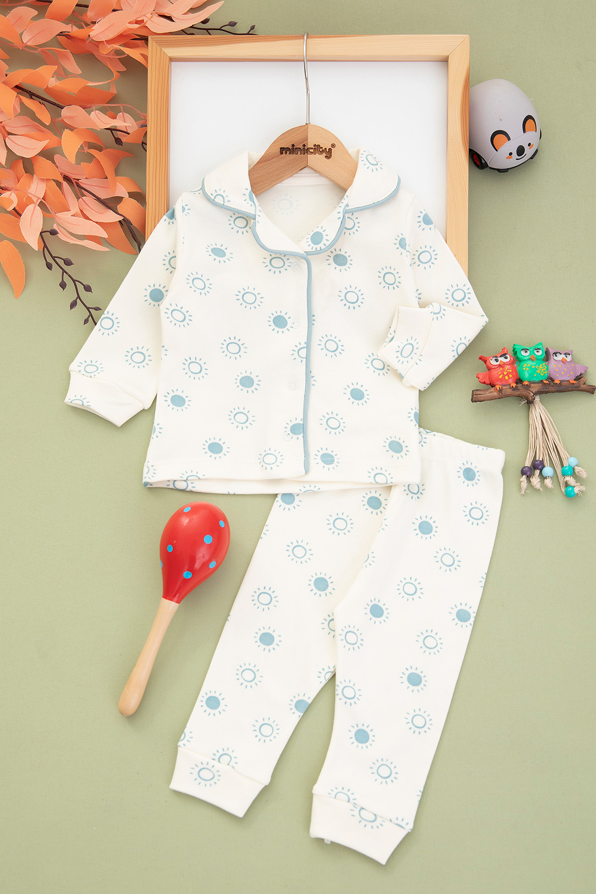 Bebek Güneş Baskılı Pijama Takımı   2413 (3 12 Ay)