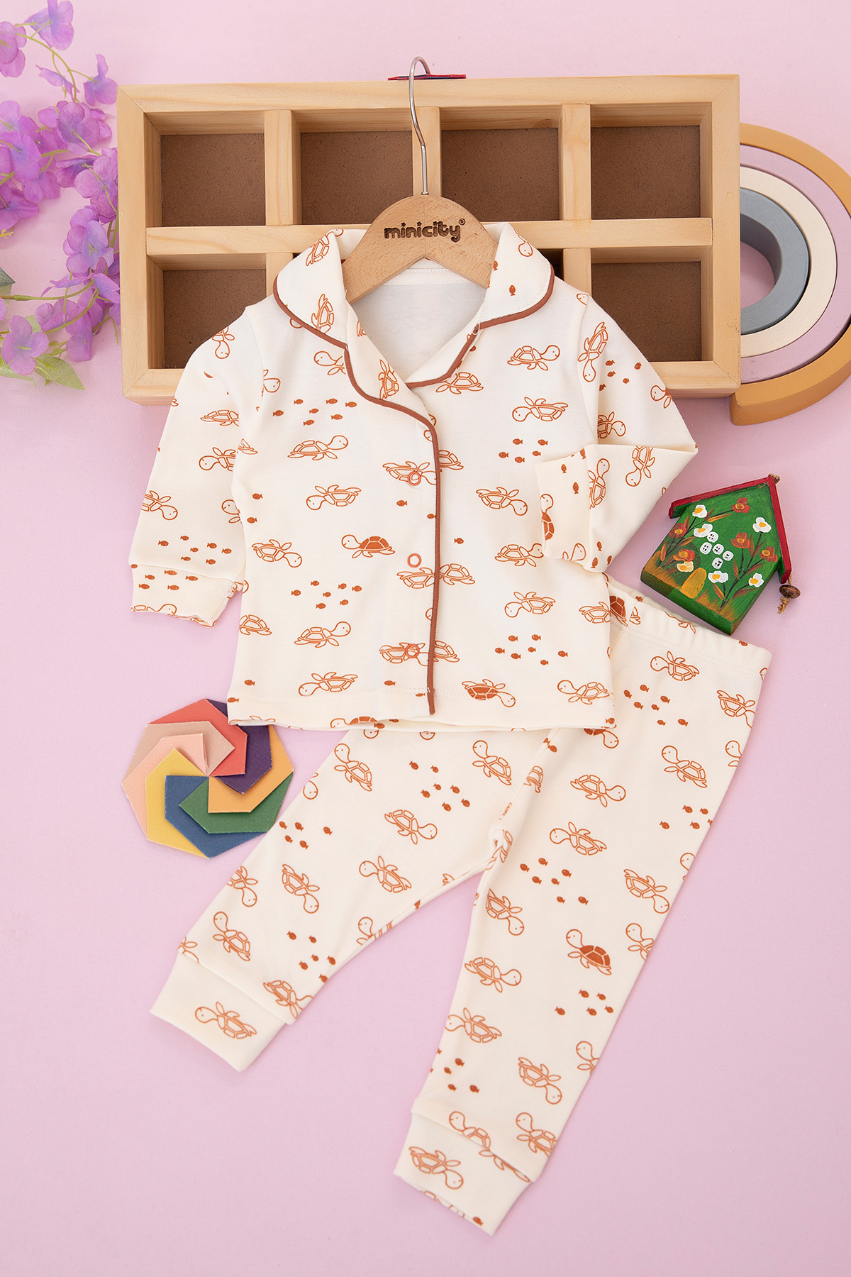 Bebek Balıklı Kaplumbağa Pijama Takımı   2420 (3 12 Ay)