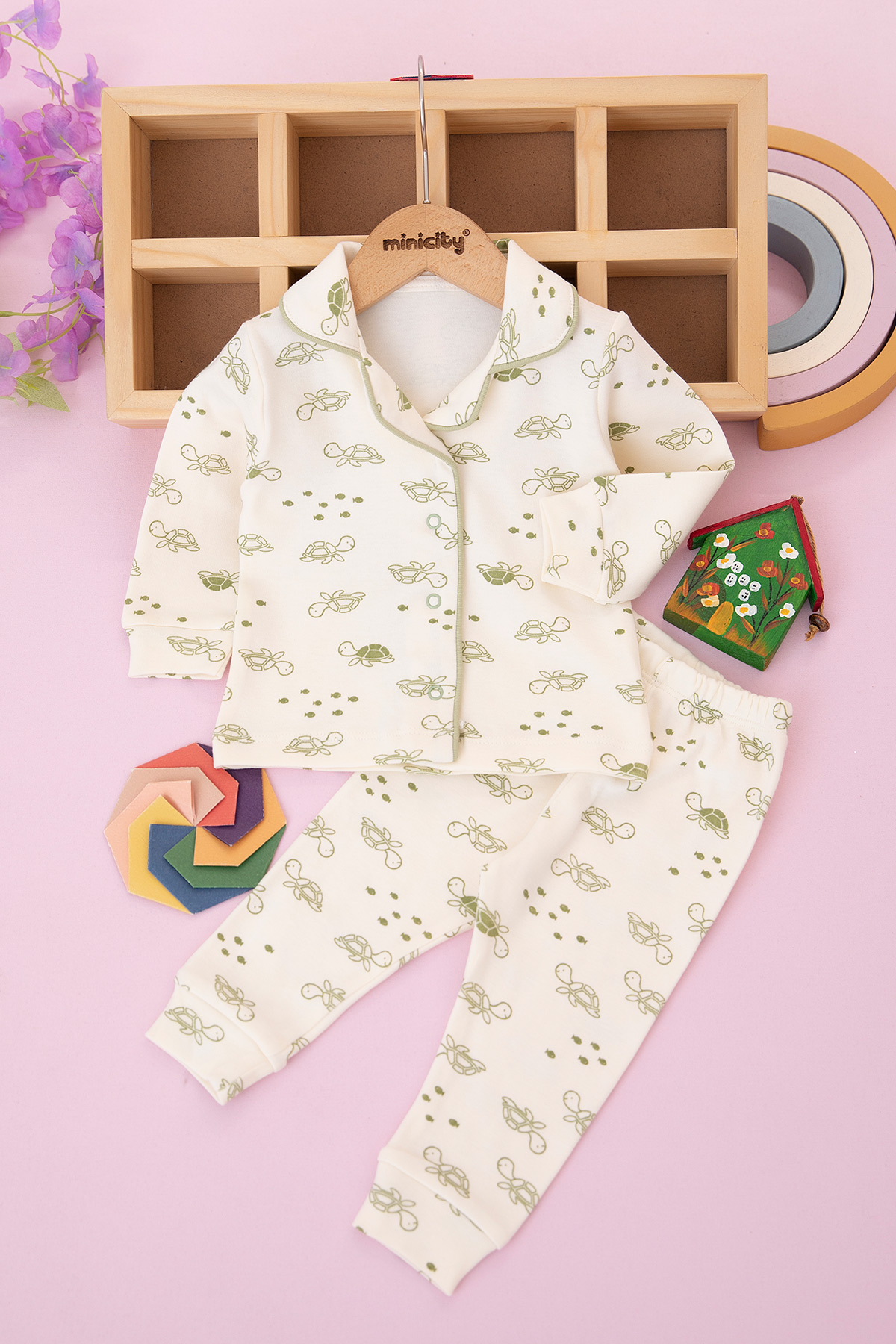 Bebek Balıklı Kaplumbağa Pijama Takımı   2420 (3 12 Ay)