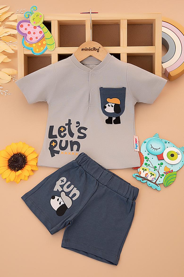 Erkek Bebek Lets Run Şortlu Takım - 25187 (9-24 Ay)