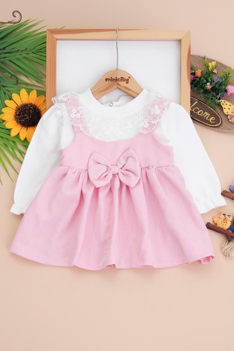 Kız Bebek Melek Kanatlı Kadife Jile - 1184 (9-24 Ay)