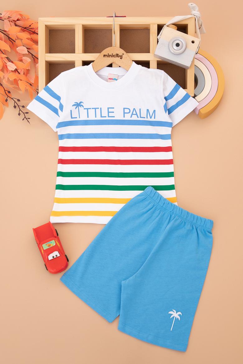 Erkek Çocuk Little Palm Bsskılı Şortlu Takım (3-10 Yaş)