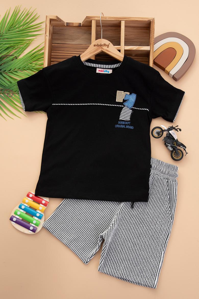 Erkek Çocuk Denim Dept Şortlu Takım - 30520 (5-12 Yaş)