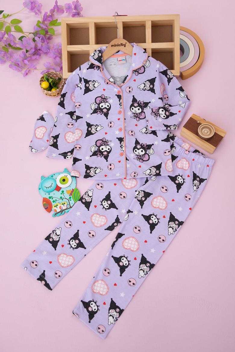 Çocuk Önden Düğmeli Pijama Takımı (4-12 Yaş)