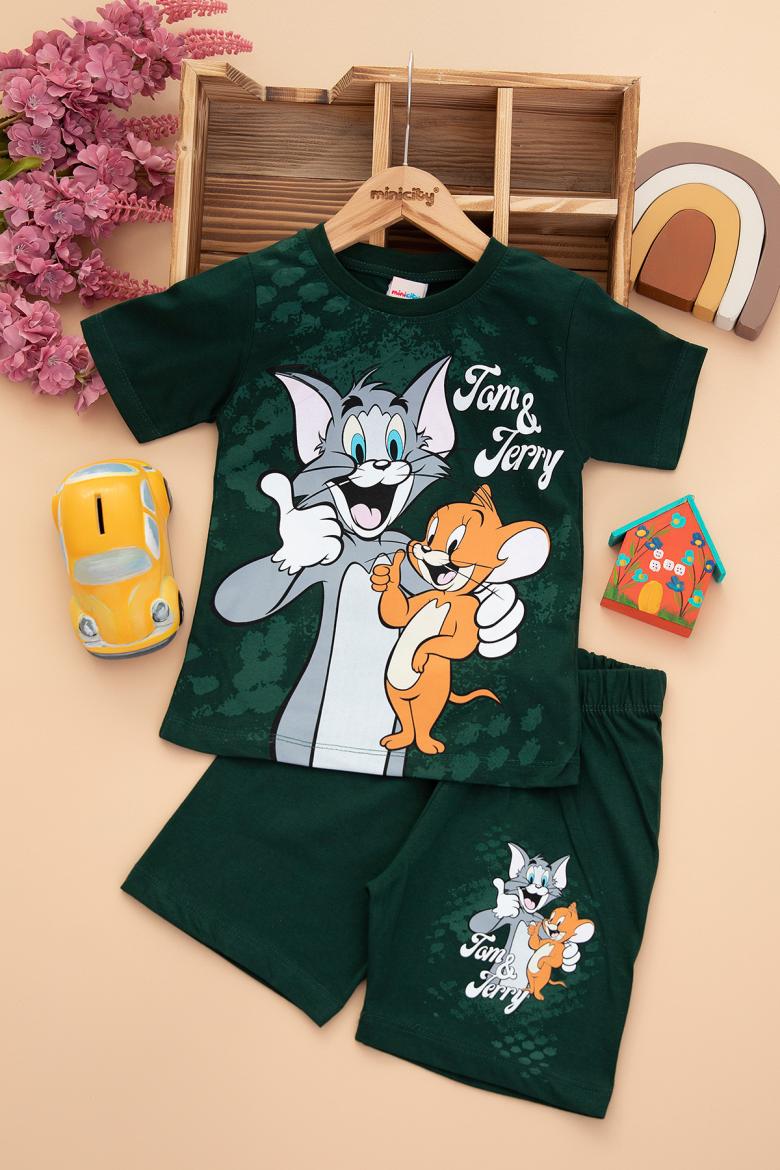 Erkek Çocuk Tom Jerry Şortlu Takım - 7611 (3-10 Yaş)