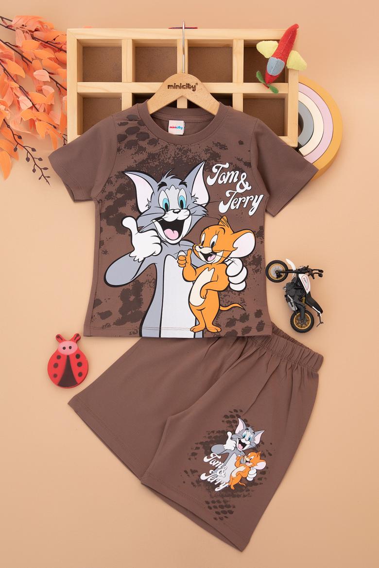 Erkek Çocuk Tom Jerry Şortlu Takım - 7611 (3-10 Yaş)