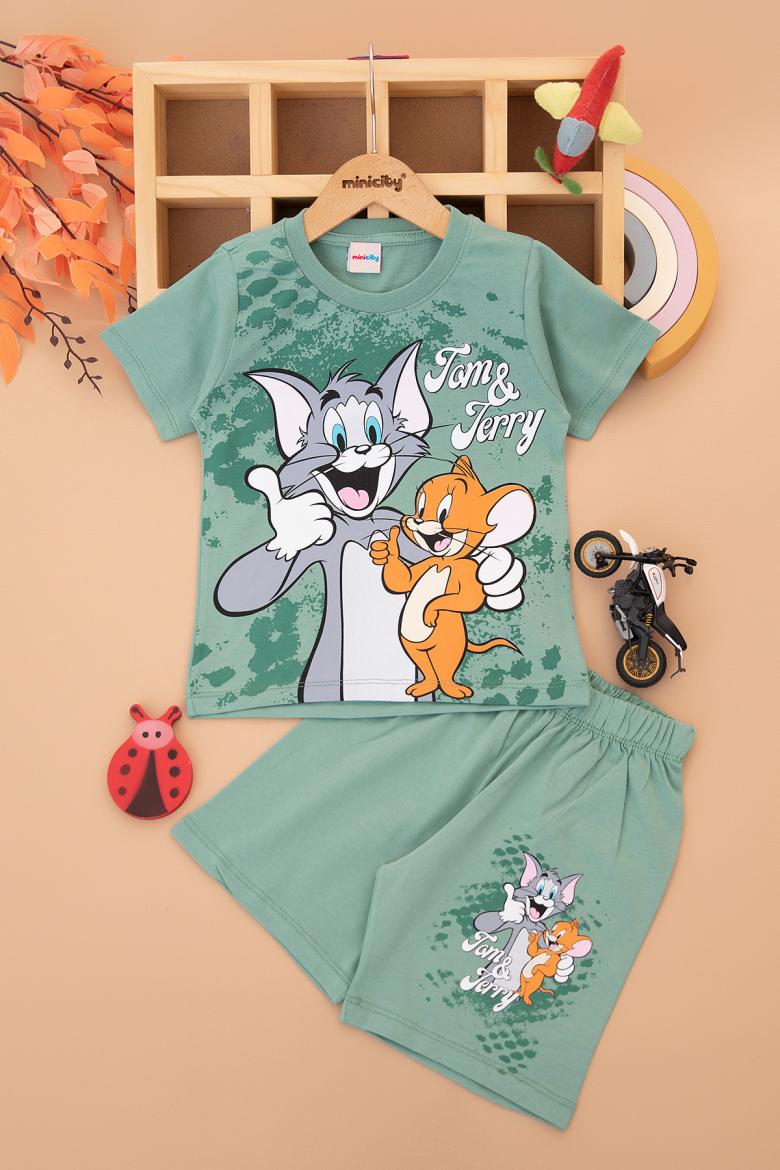 Erkek Çocuk Tom Jerry Şortlu Takım - 7611 (3-10 Yaş)