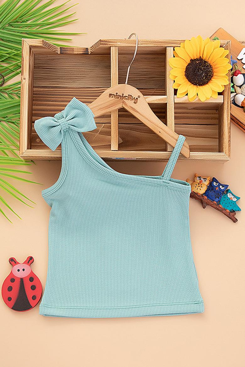 Kız Çocuk Tek Omuz Fiyonklu Body - 525121 (2-5 Yaş)