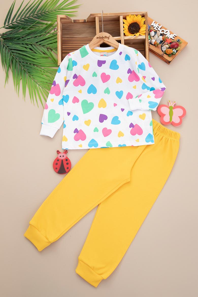 Çocuk Baskılı Uzun Kol Pijama Takım- Hs-57 (2-7 Yaş)