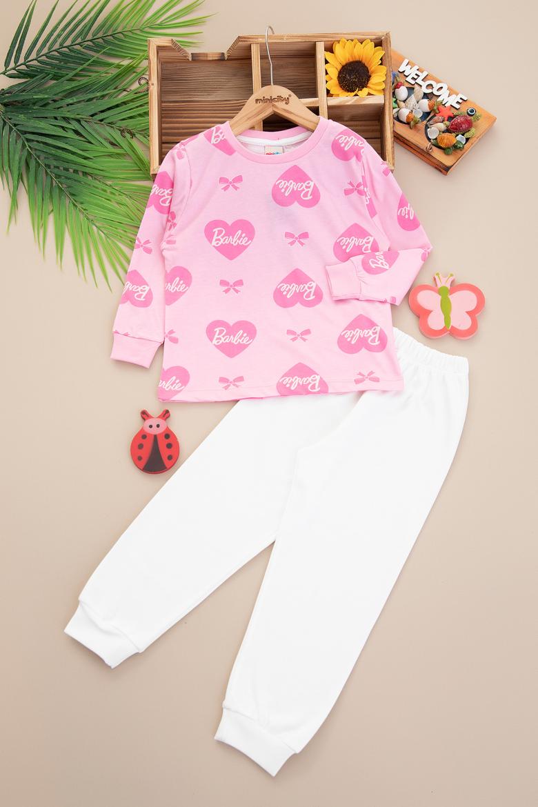 Çocuk Baskılı Uzun Kol Pijama Takım- Hs-57 (2-7 Yaş)