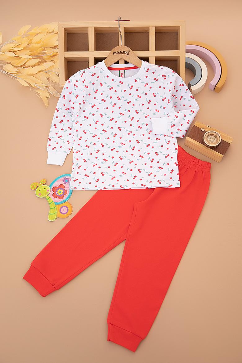 Çocuk Baskılı Uzun Kol Pijama Takım- Hs-57 (2-7 Yaş)