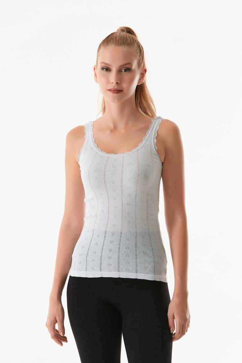 Dantelli Kalın Askılı Atlet