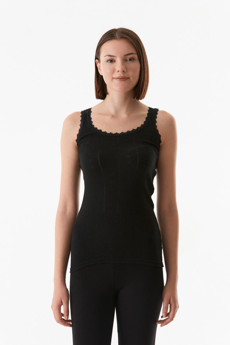 Dantelli Kalın Askılı Atlet